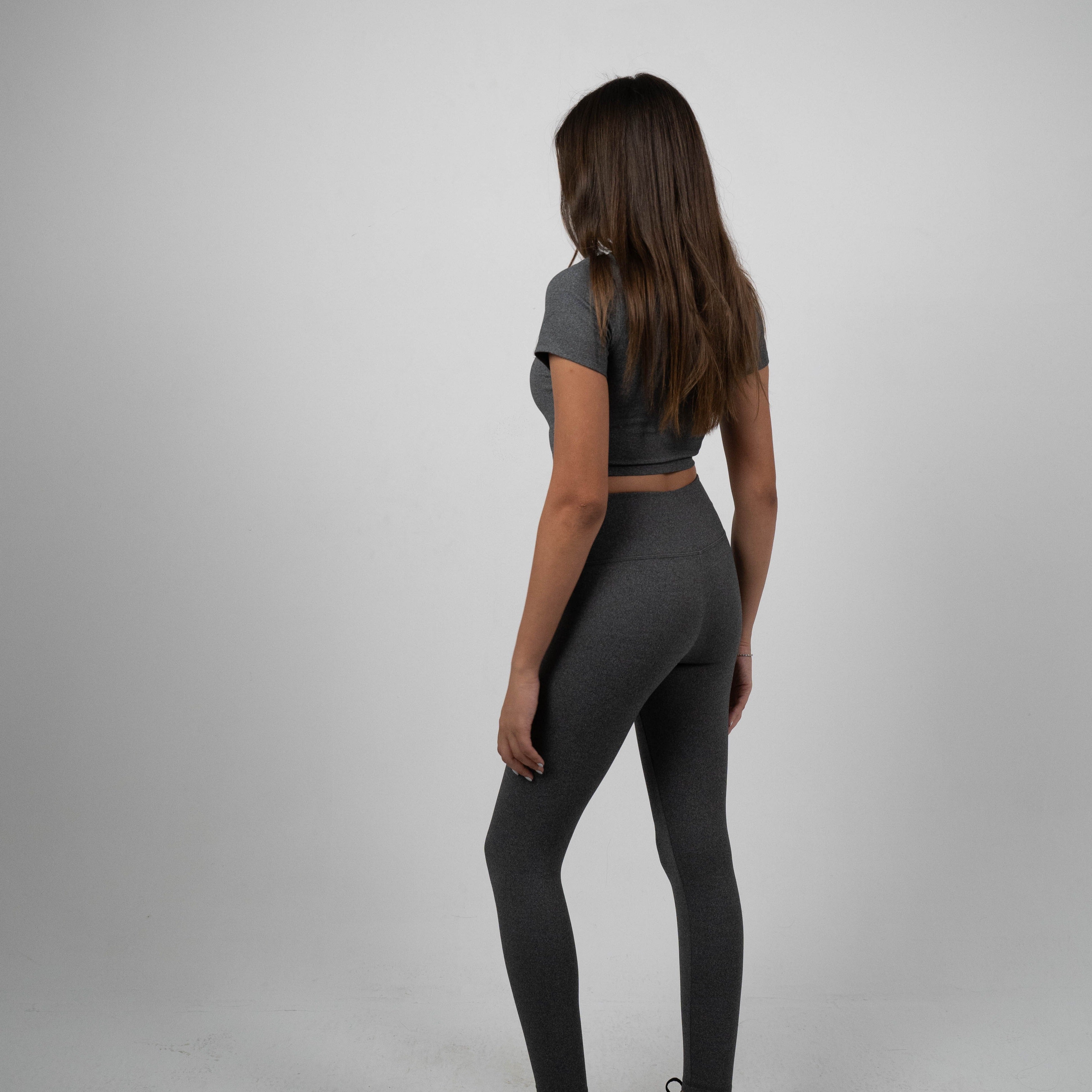 ULTRA SOFT ESSENTIAL LEGGINGS - Light Charcoal - FIT TRIBE