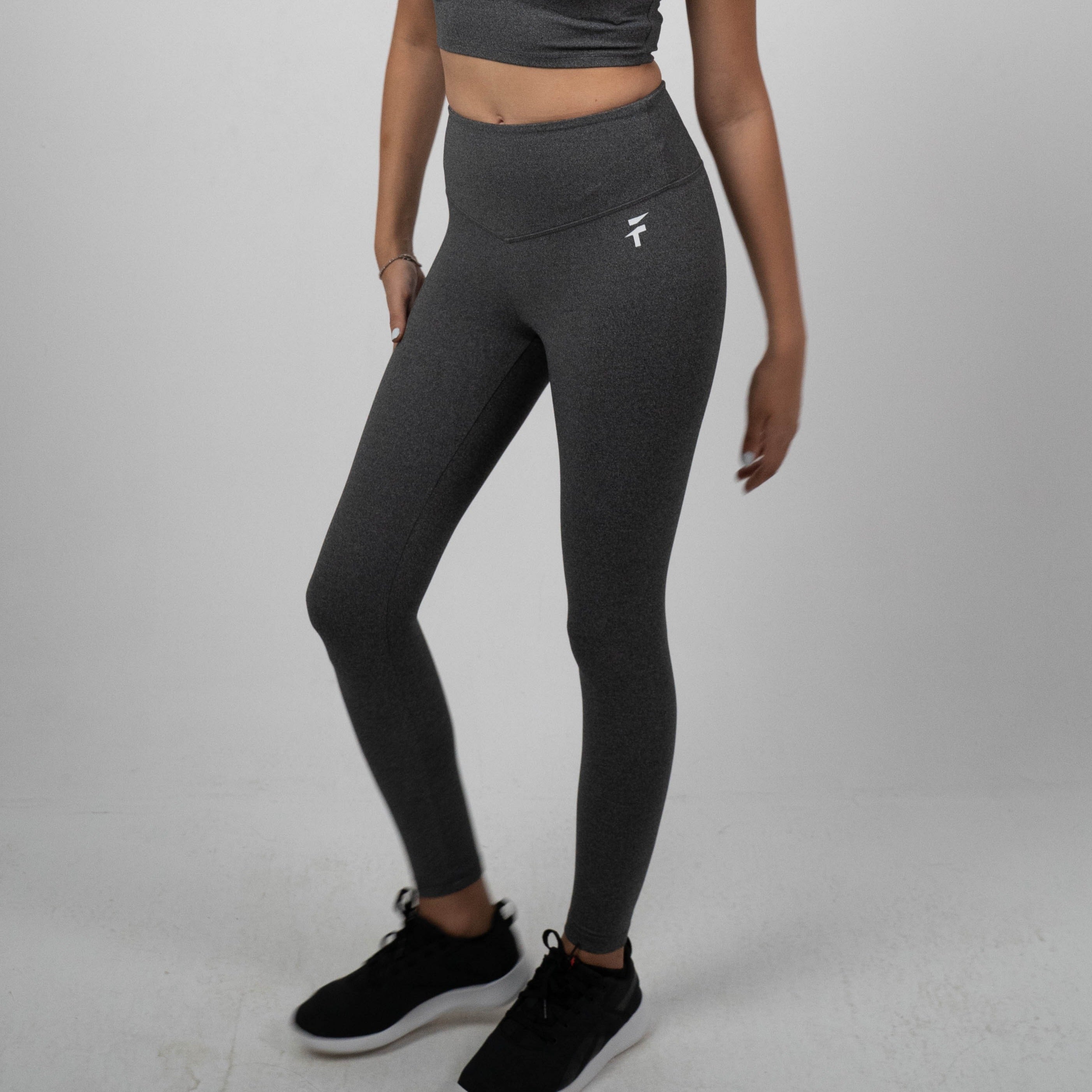 ULTRA SOFT ESSENTIAL LEGGINGS - Light Charcoal - FIT TRIBE