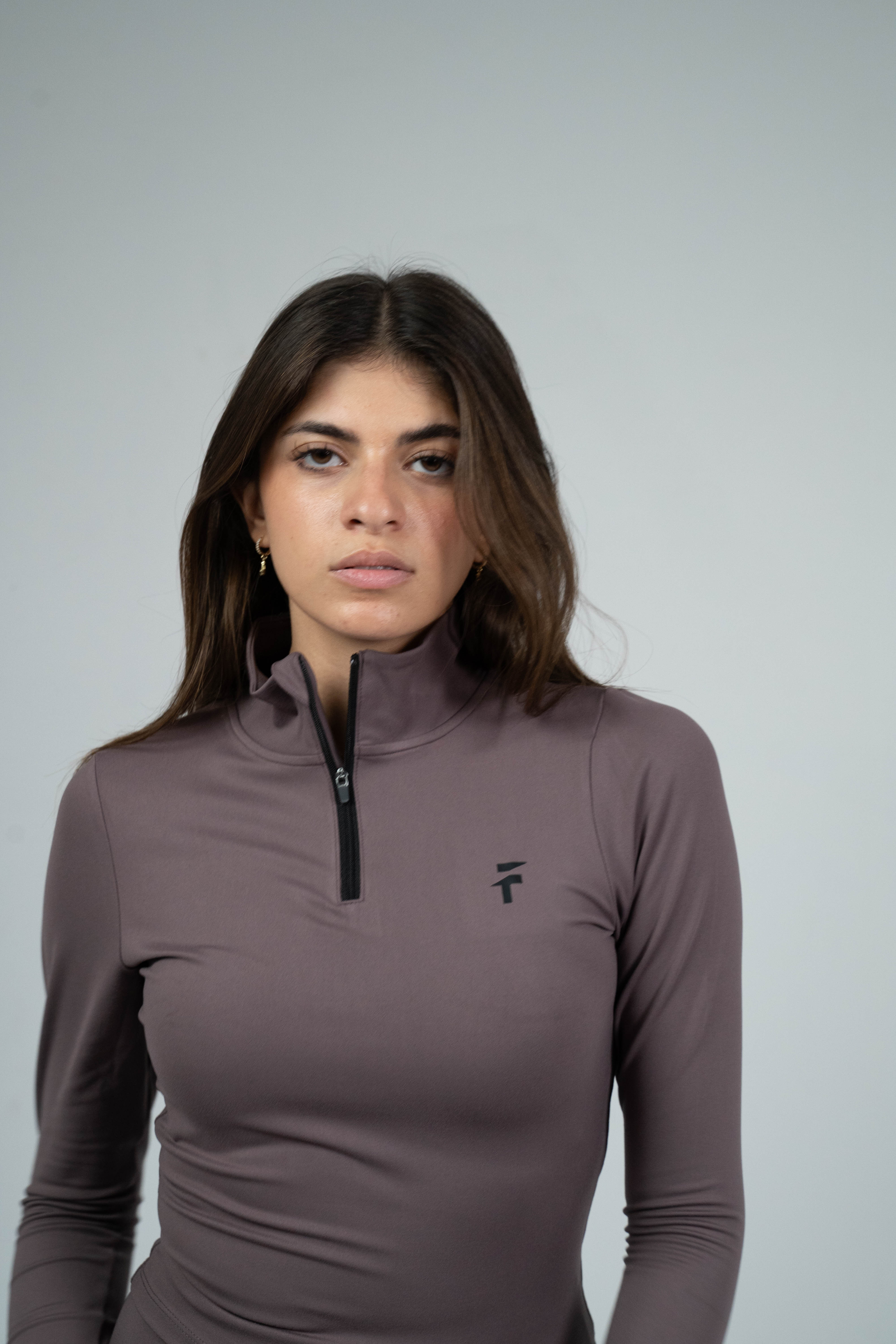 ULTRA SOFT ESSENTIAL ZIP-UP BODY FIT TOP - Purple Haze - FIT TRIBE