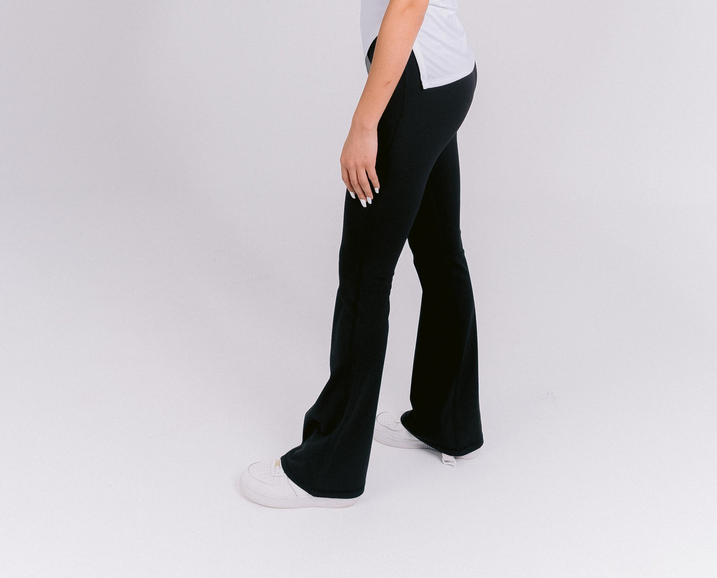 HOME TOWN PREMIUM FLARED PANTS - Black - FIT TRIBE