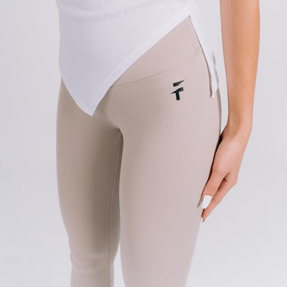 LIMITED EDITION HOME TOWN PERFORMANCE LEGGINGS - Ivory Beige - FIT TRIBE
