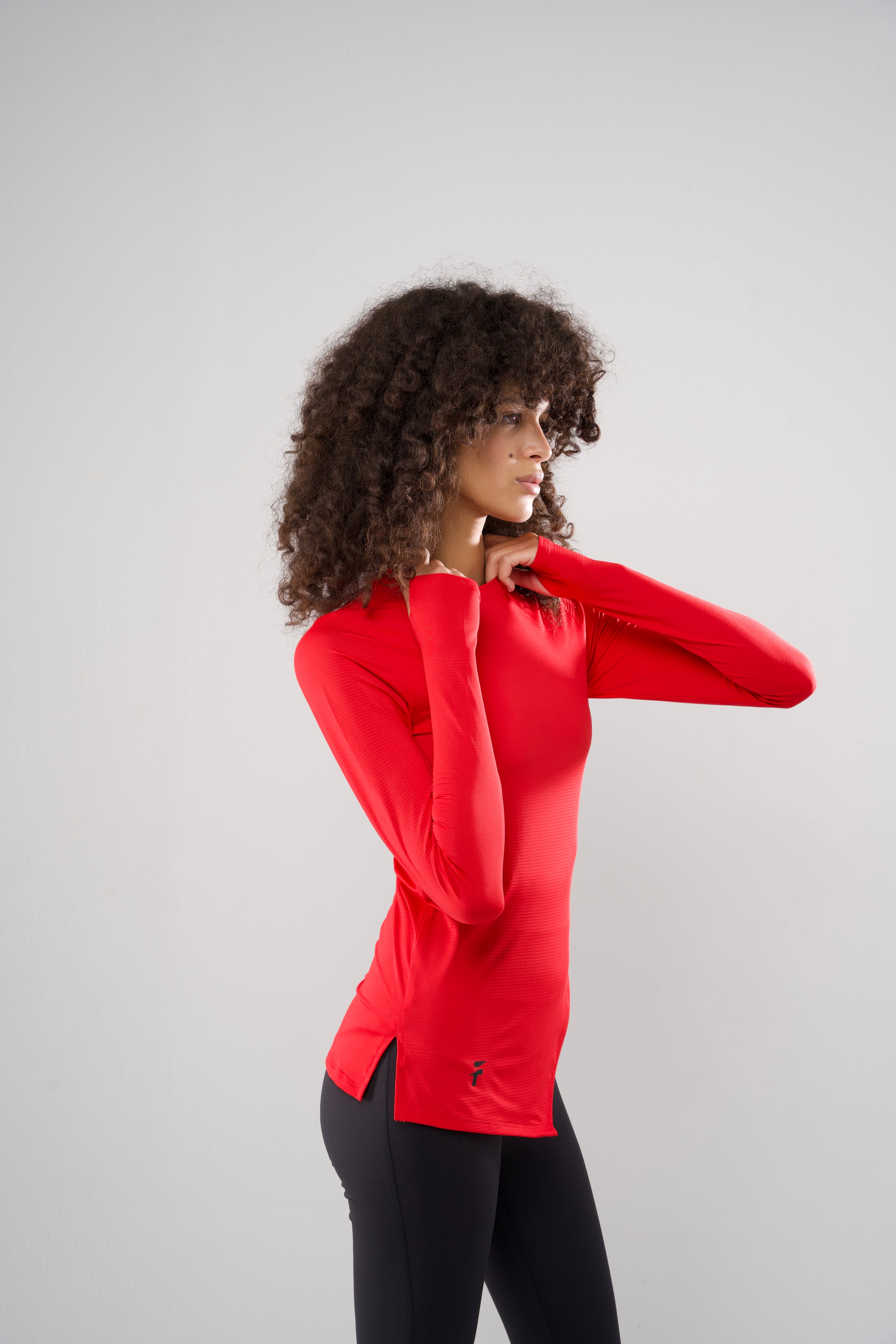ESSENTIAL LONG SLEEVE TOP - Crimson Red