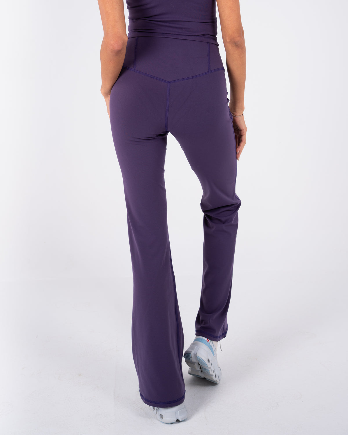 Ultra Soft Premium Flared Pants - Dark Berry - FIT TRIBE