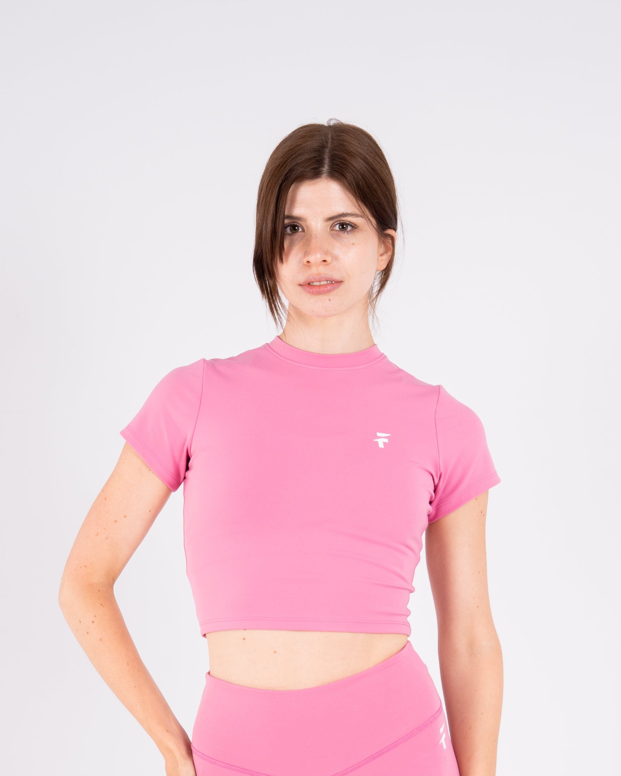 Ultra Soft Essential Crop Top - Bubblegum Pink - FIT TRIBE