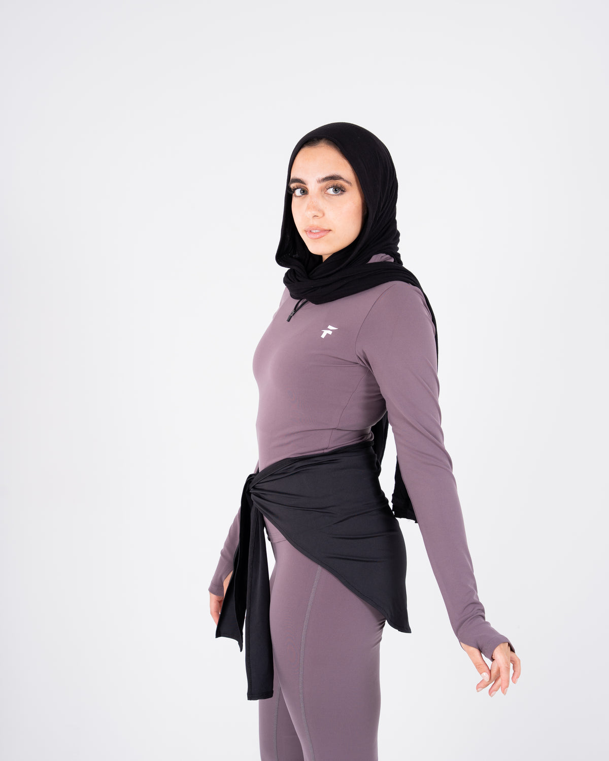 ULTRA SOFT ESSENTIAL ZIP-UP BODY FIT TOP - Purple Haze - FIT TRIBE
