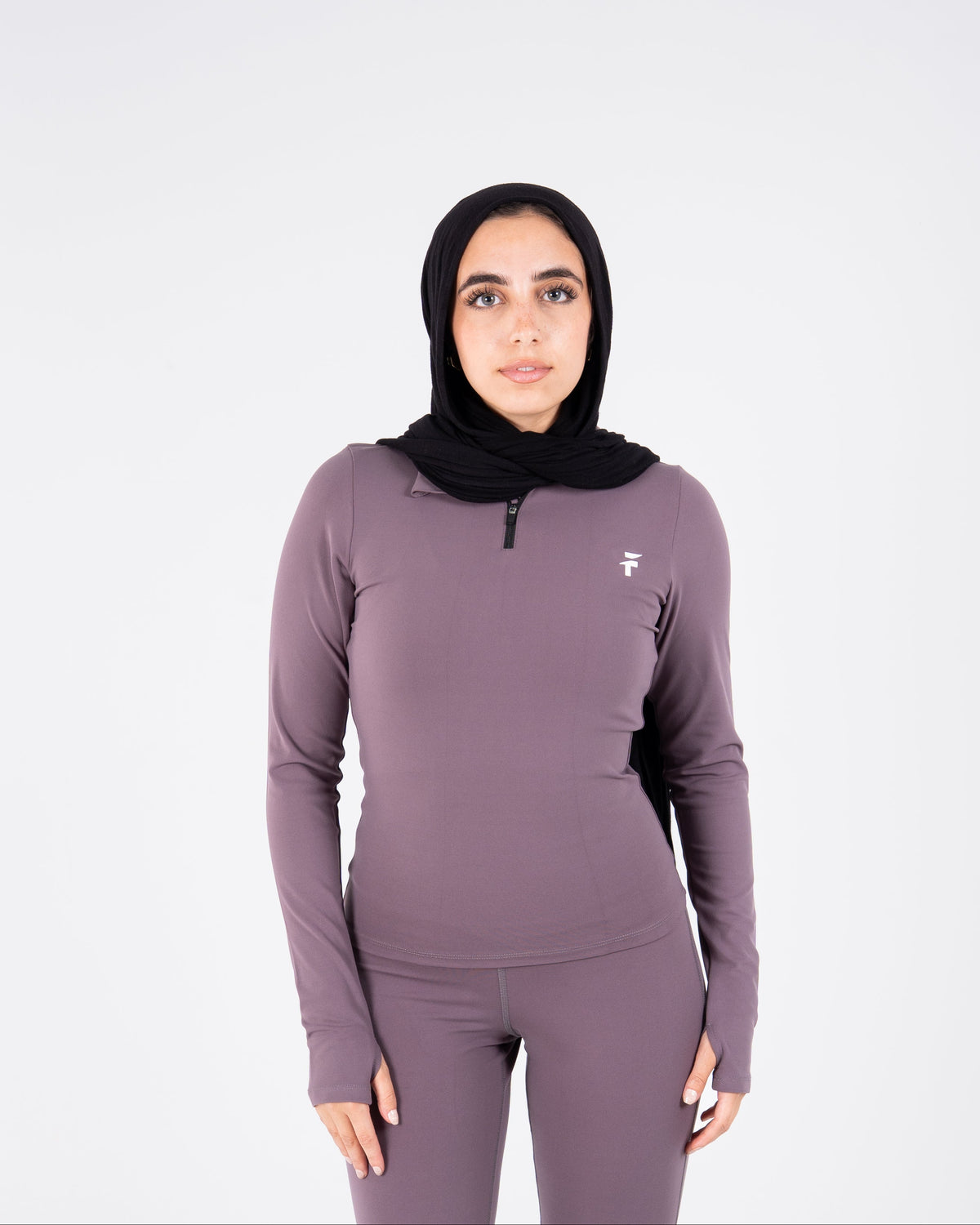 ULTRA SOFT ESSENTIAL ZIP-UP BODY FIT TOP - Purple Haze - FIT TRIBE