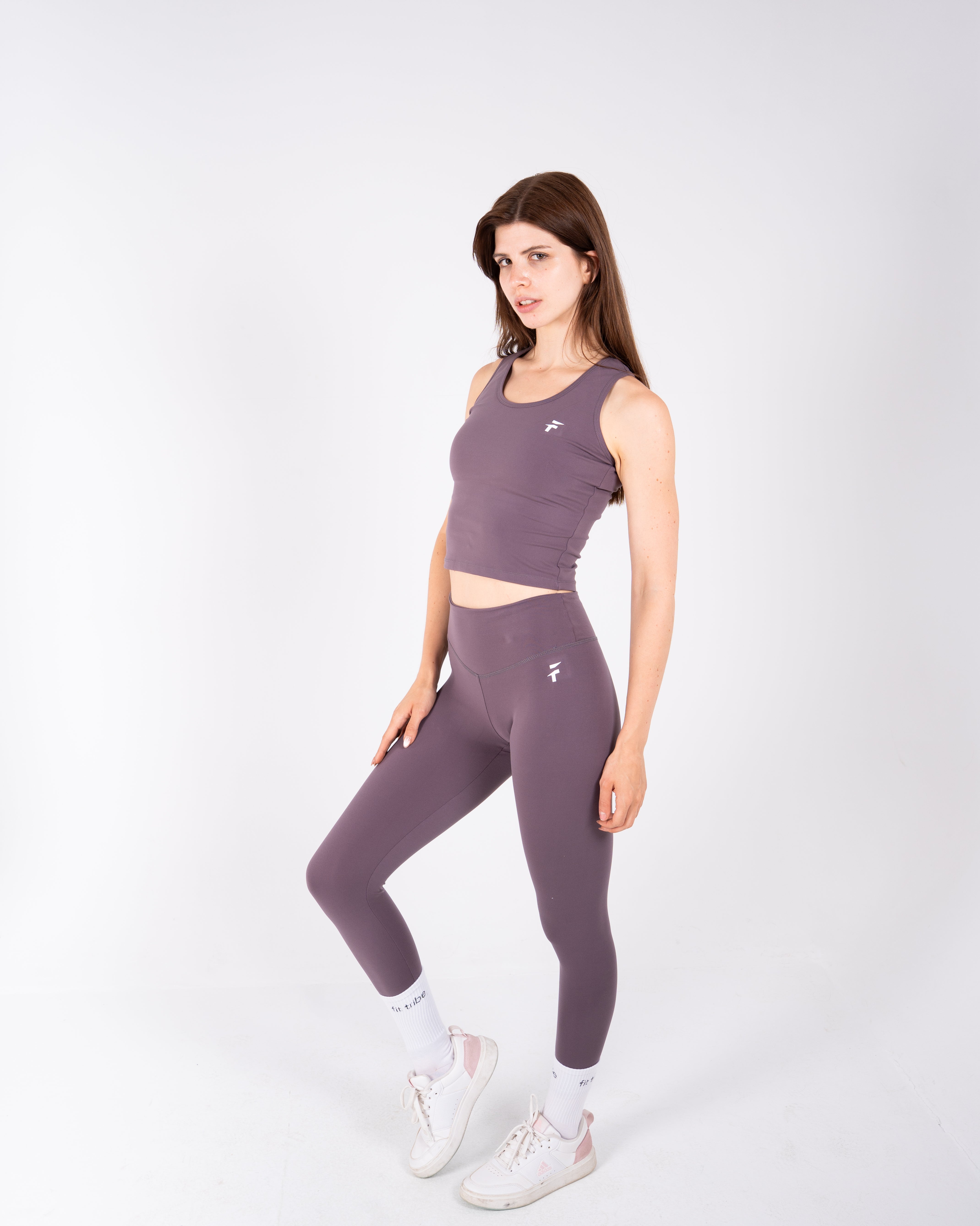 Ultra Soft Essential Crop Tank - Purple Haze - FIT TRIBE