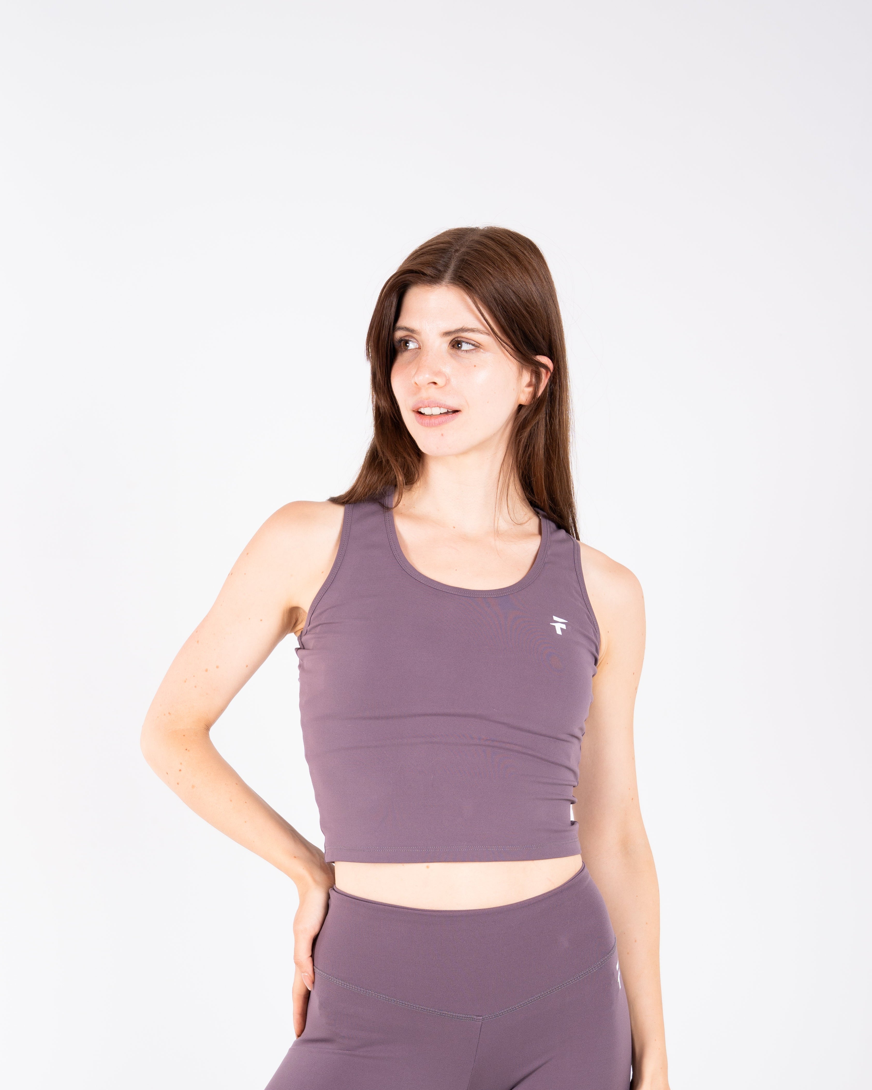 Ultra Soft Essential Crop Tank - Purple Haze - FIT TRIBE