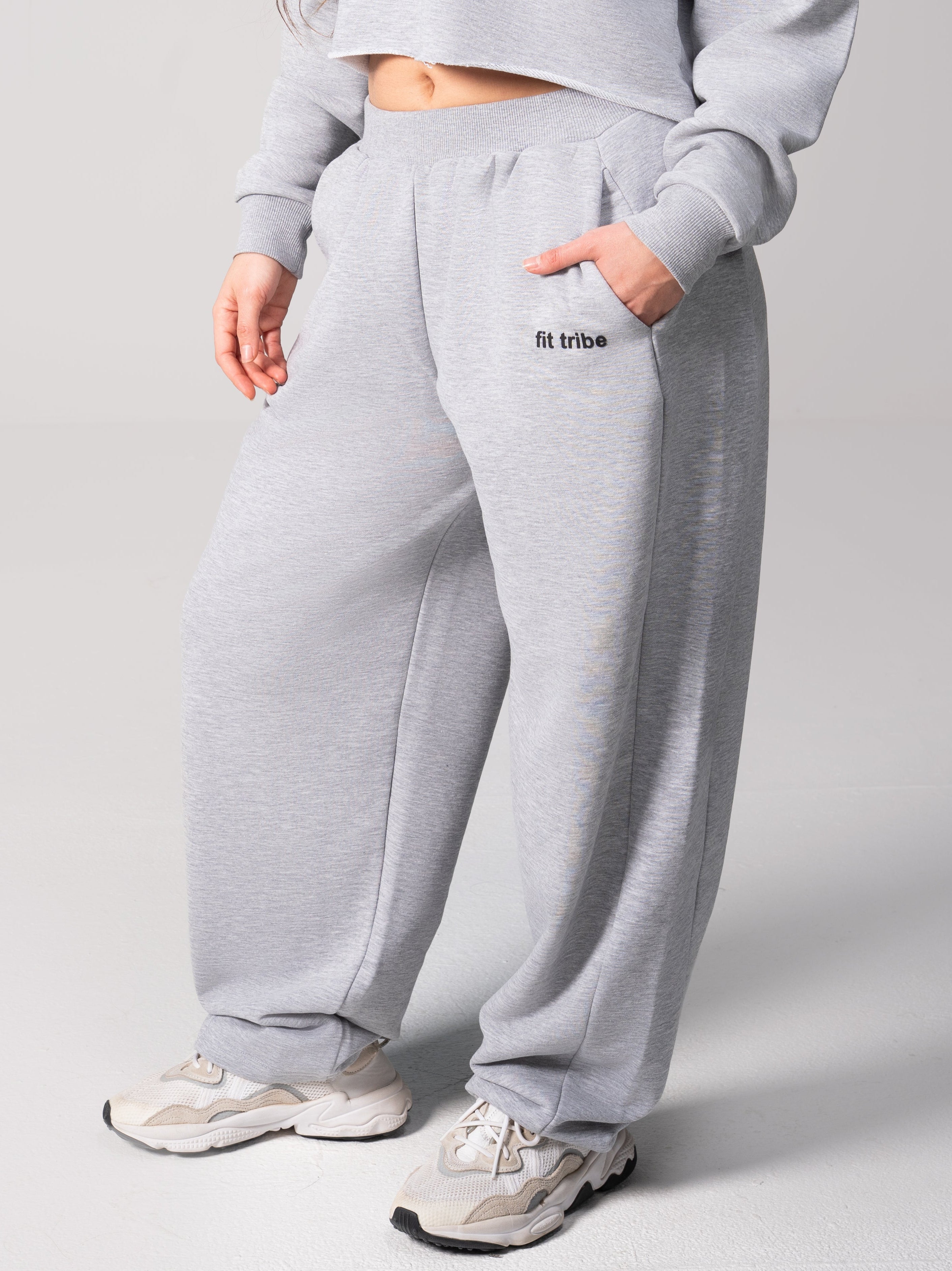 OFF-DUTY CLOUD COTTON BALLOON PANTS - Grey
