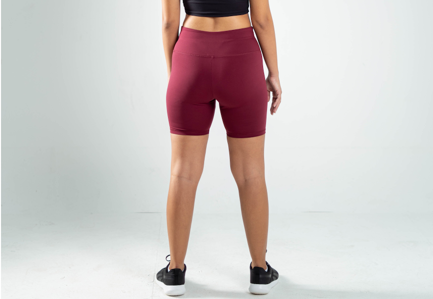 ULTRA SOFT ESSENTIAL BIKER SHORTS - Merlot Red - FIT TRIBE