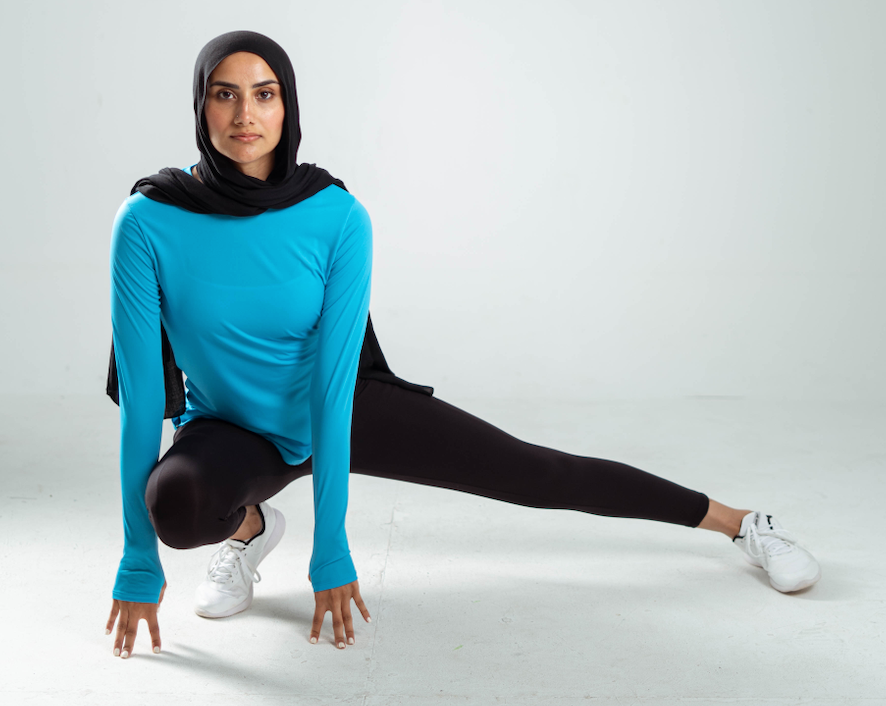 ESSENTIAL LONG SLEEVE TOP - Ocean Blue - FIT TRIBE