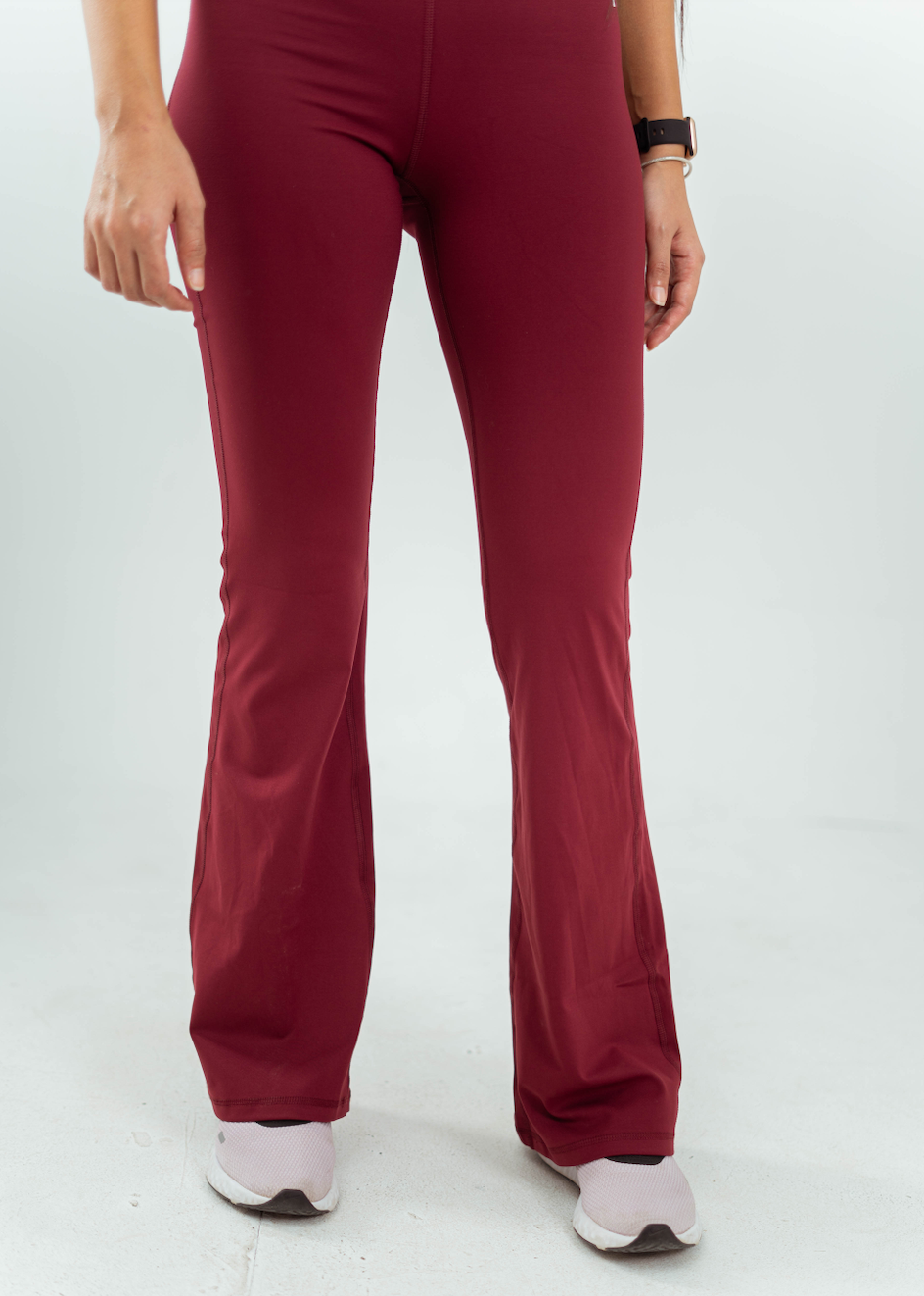ULTRA SOFT PREMIUM FLARED PANTS - Merlot Red - FIT TRIBE