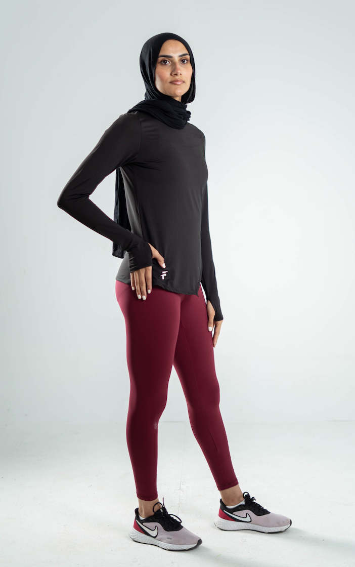 ULTRA SOFT ESSENTIAL LEGGINGS - Merlot Red - FIT TRIBE