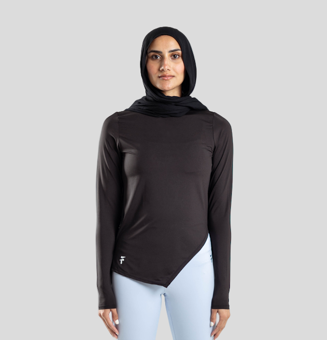 PERFORMANCE LONG SLEEVE TOP - Black - FIT TRIBE