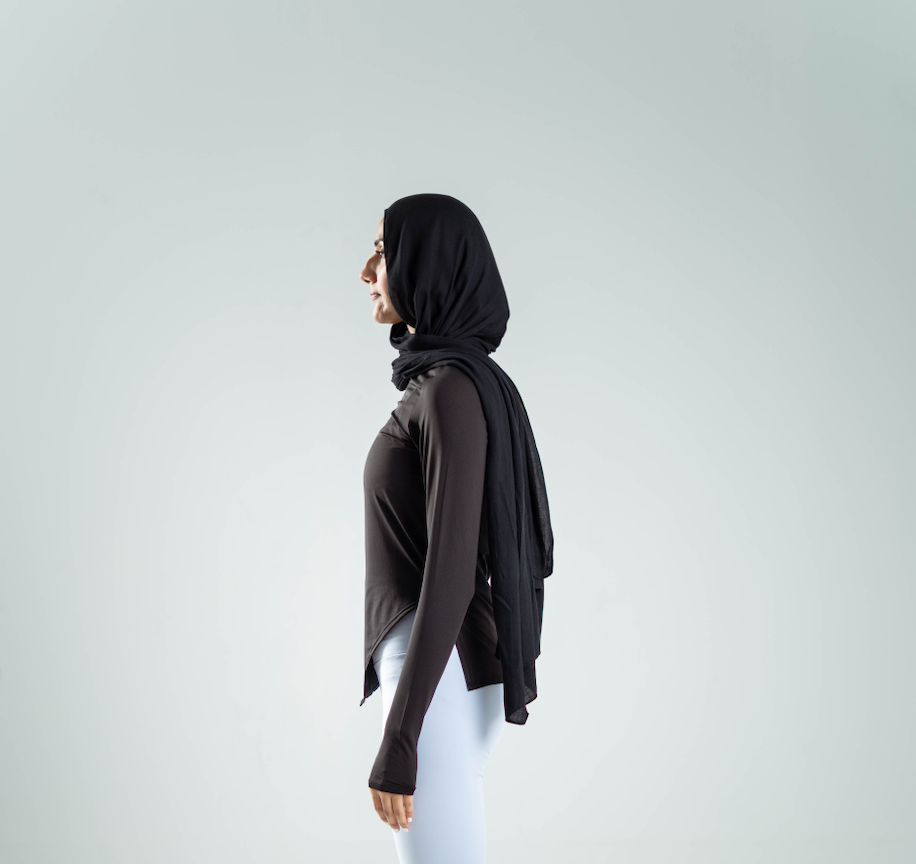 PERFORMANCE LONG SLEEVE TOP - Black - FIT TRIBE