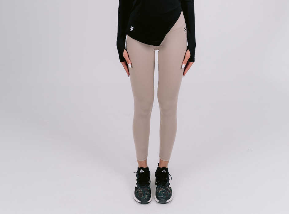 ULTRA SOFT ESSENTIAL LEGGINGS - Ivory Beige - FIT TRIBE