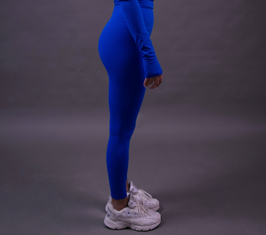 ULTRA SOFT ESSENTIAL LEGGINGS - Primary Blue - FIT TRIBE