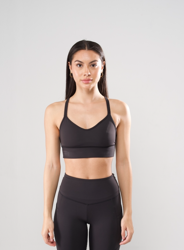 ULTRA SOFT ESSENTIAL EVERY DAY SPORTS BRA - Black - FIT TRIBE