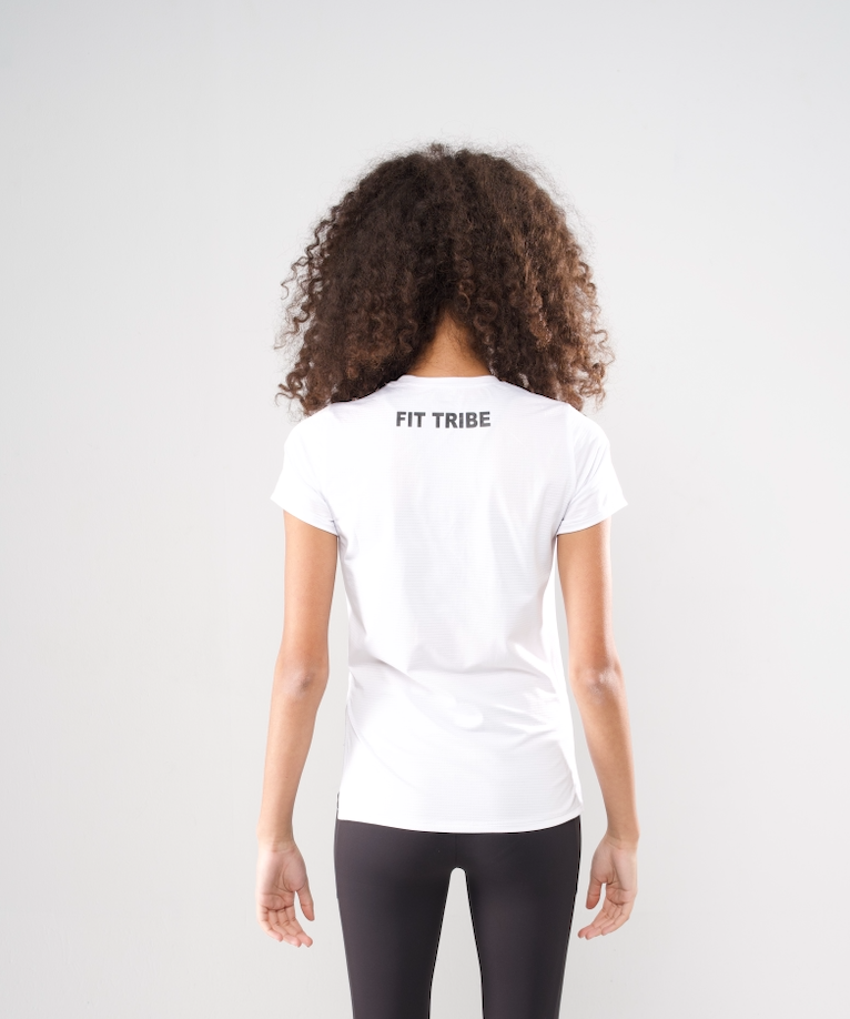 ESSENTIAL SHORT SLEEVE TOP - White - FIT TRIBE