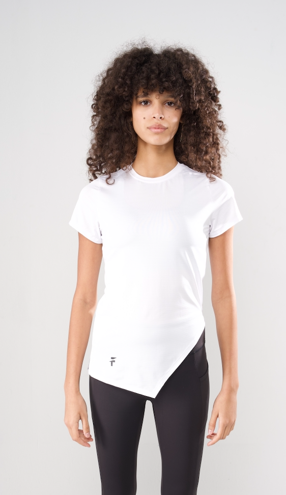 ESSENTIAL SHORT SLEEVE TOP - White - FIT TRIBE