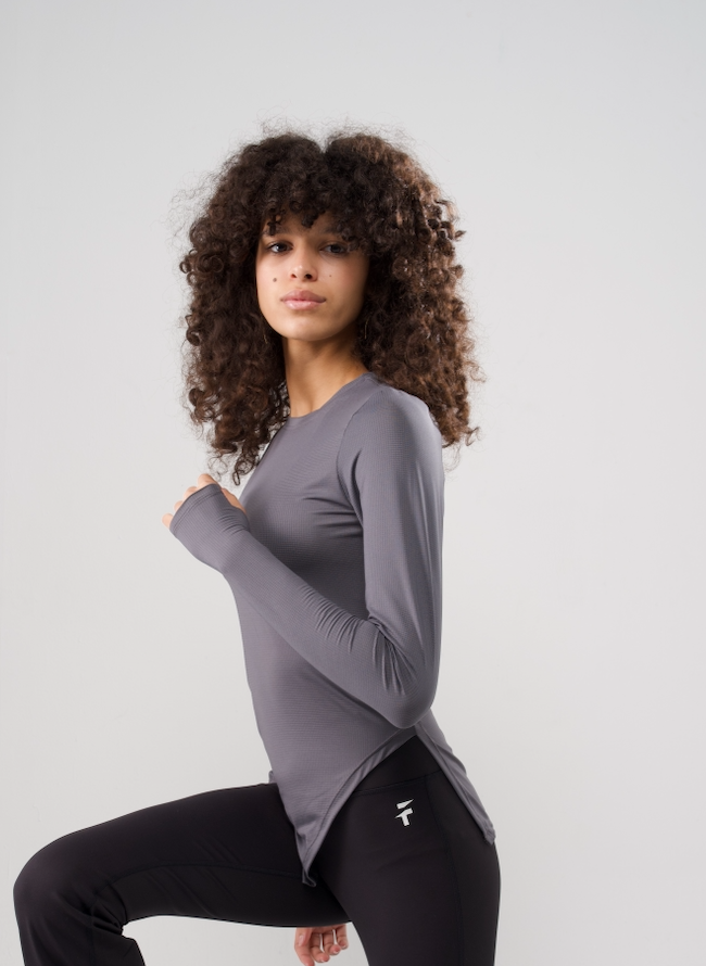 PERFORMANCE LONG SLEEVE TOP - Midnight Grey