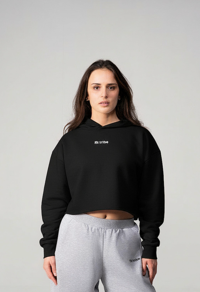 OFF-DUTY CLOUD COTTON HOODIE - Black