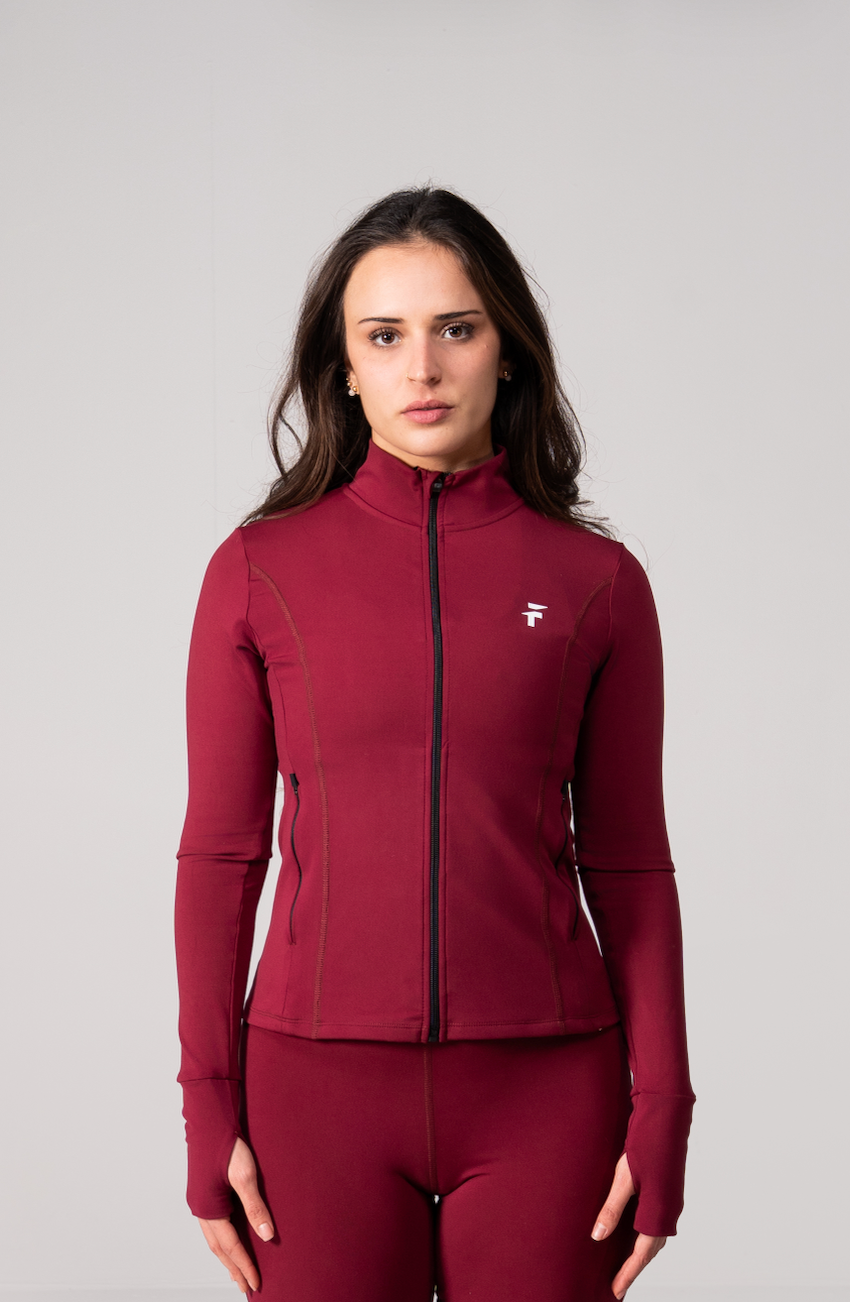 ULTRA SOFT ALL WEATHER JACKET - Wine Red - FIT TRIBE