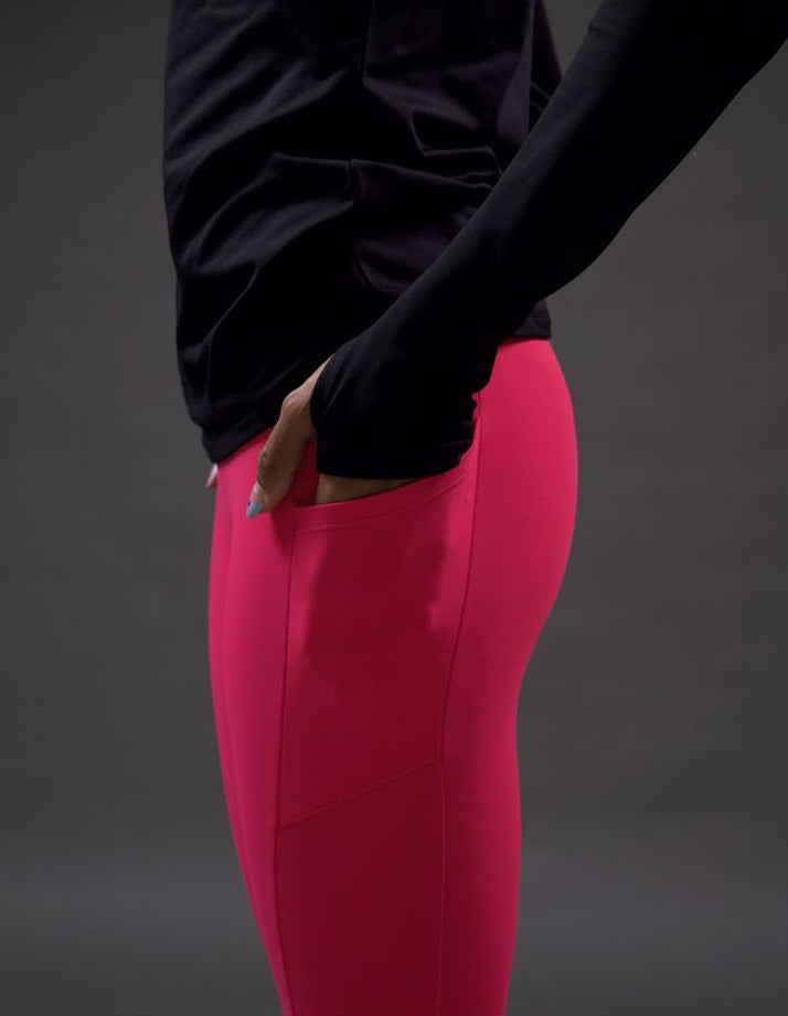 ULTRA SOFT ESSENTIAL POCKETED LEGGINGS - Hot Pink
