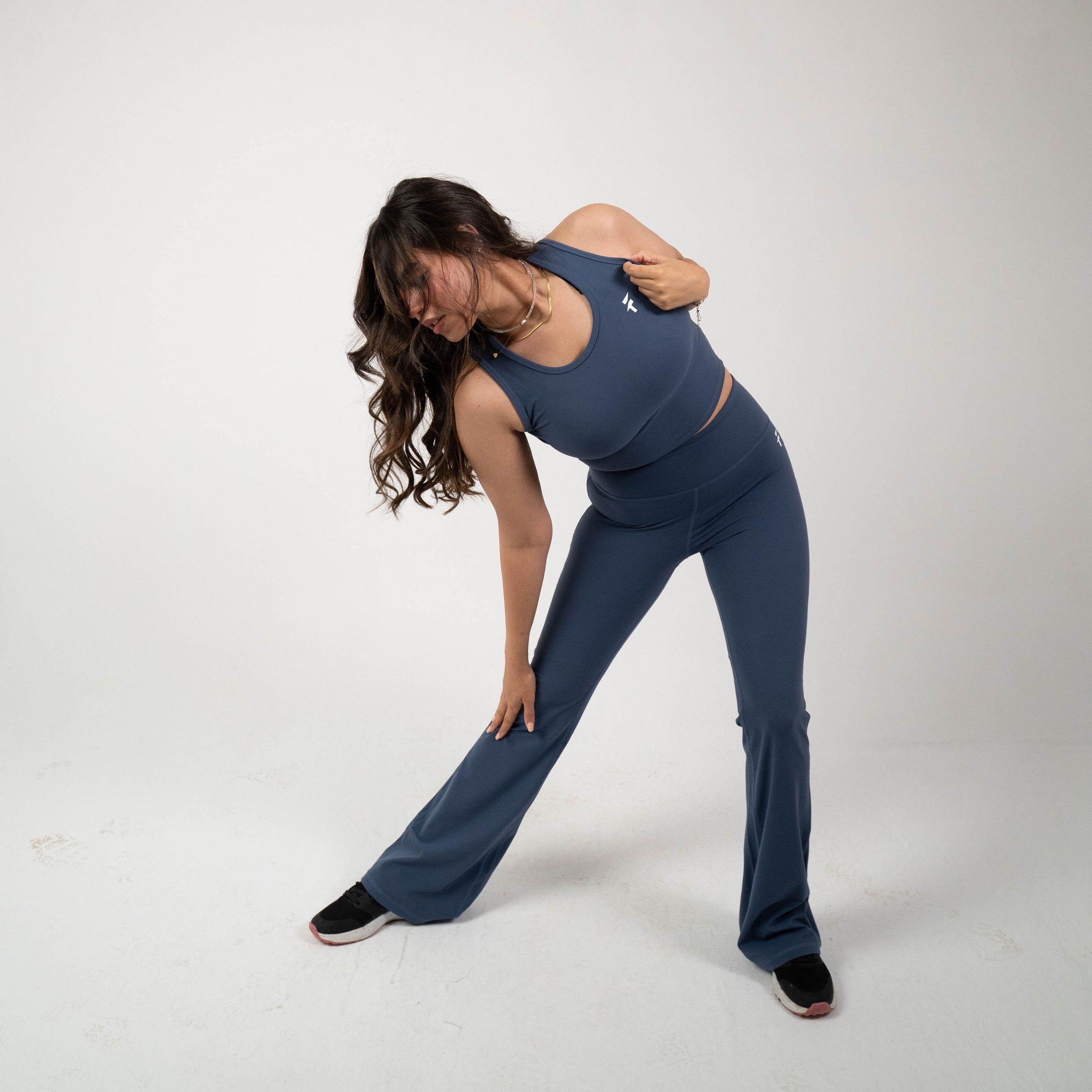 ULTRA SOFT PREMIUM FLARED PANTS - Warm Indigo - FIT TRIBE