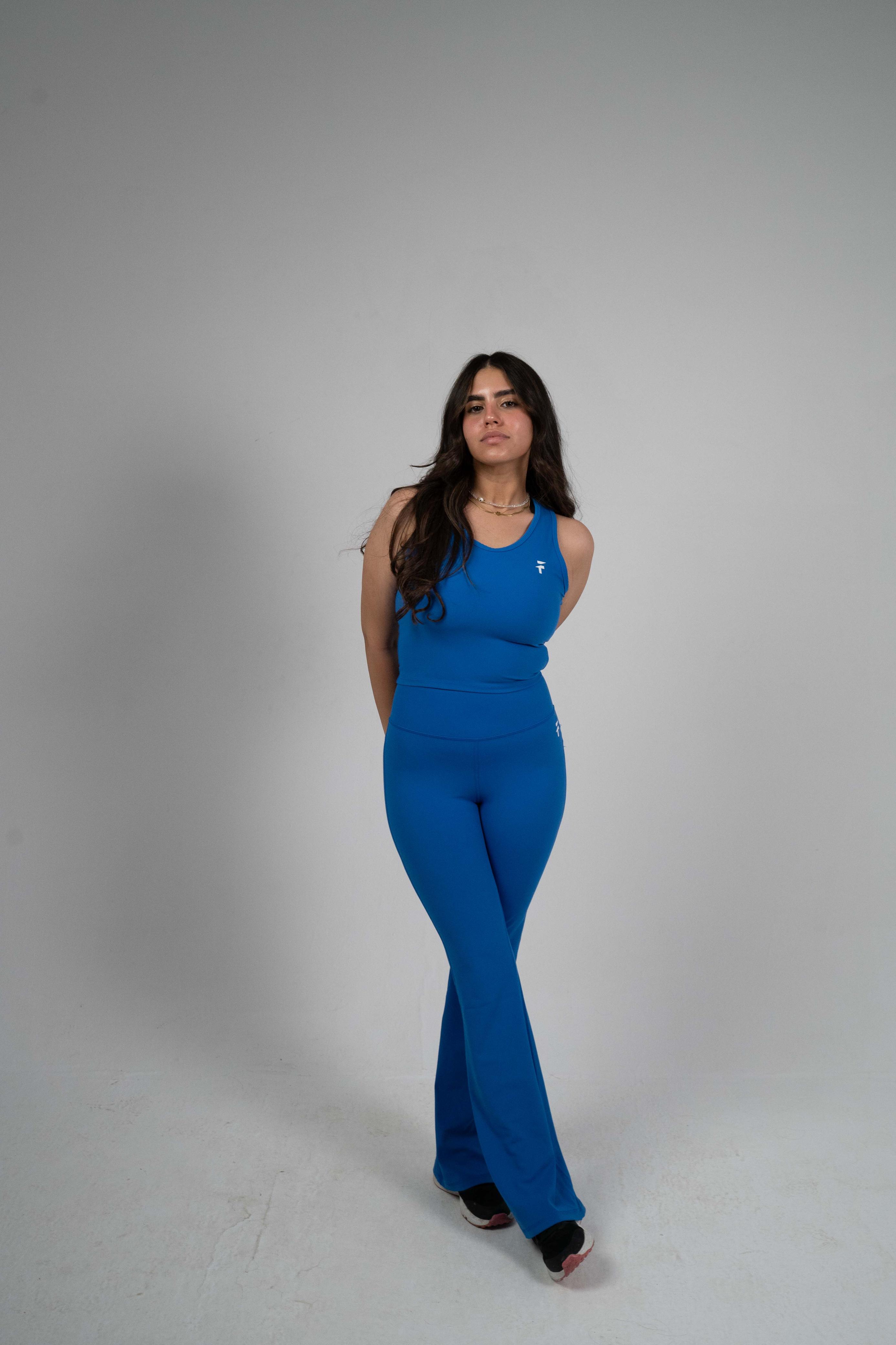 ULTRA SOFT PREMIUM FLARED PANTS - Primary Blue - FIT TRIBE