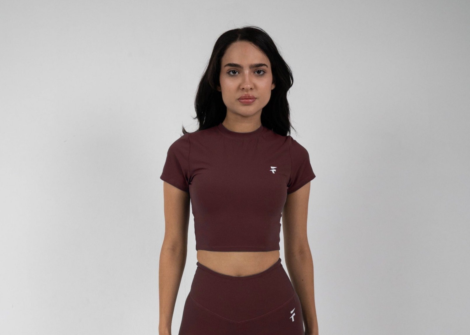 ULTRA SOFT ESSENTIAL CROP TOP - Deep Burgundy - FIT TRIBE