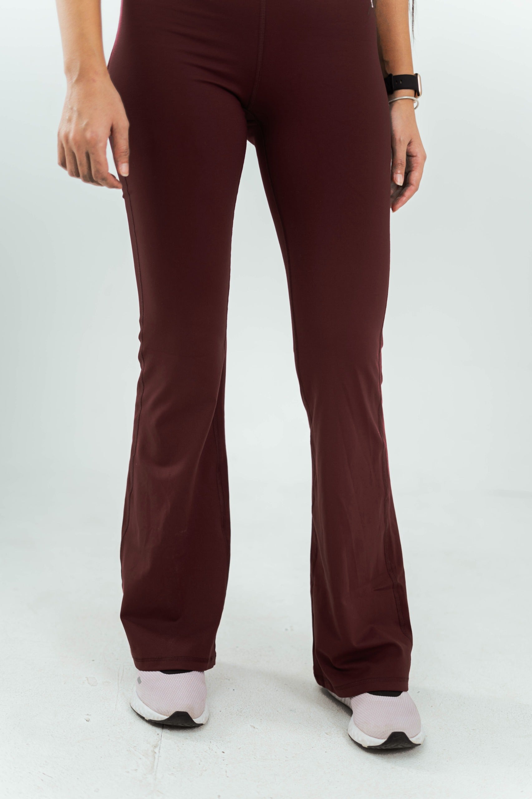 ULTRA SOFT PREMIUM FLARED PANTS - Deep Burgundy - FIT TRIBE