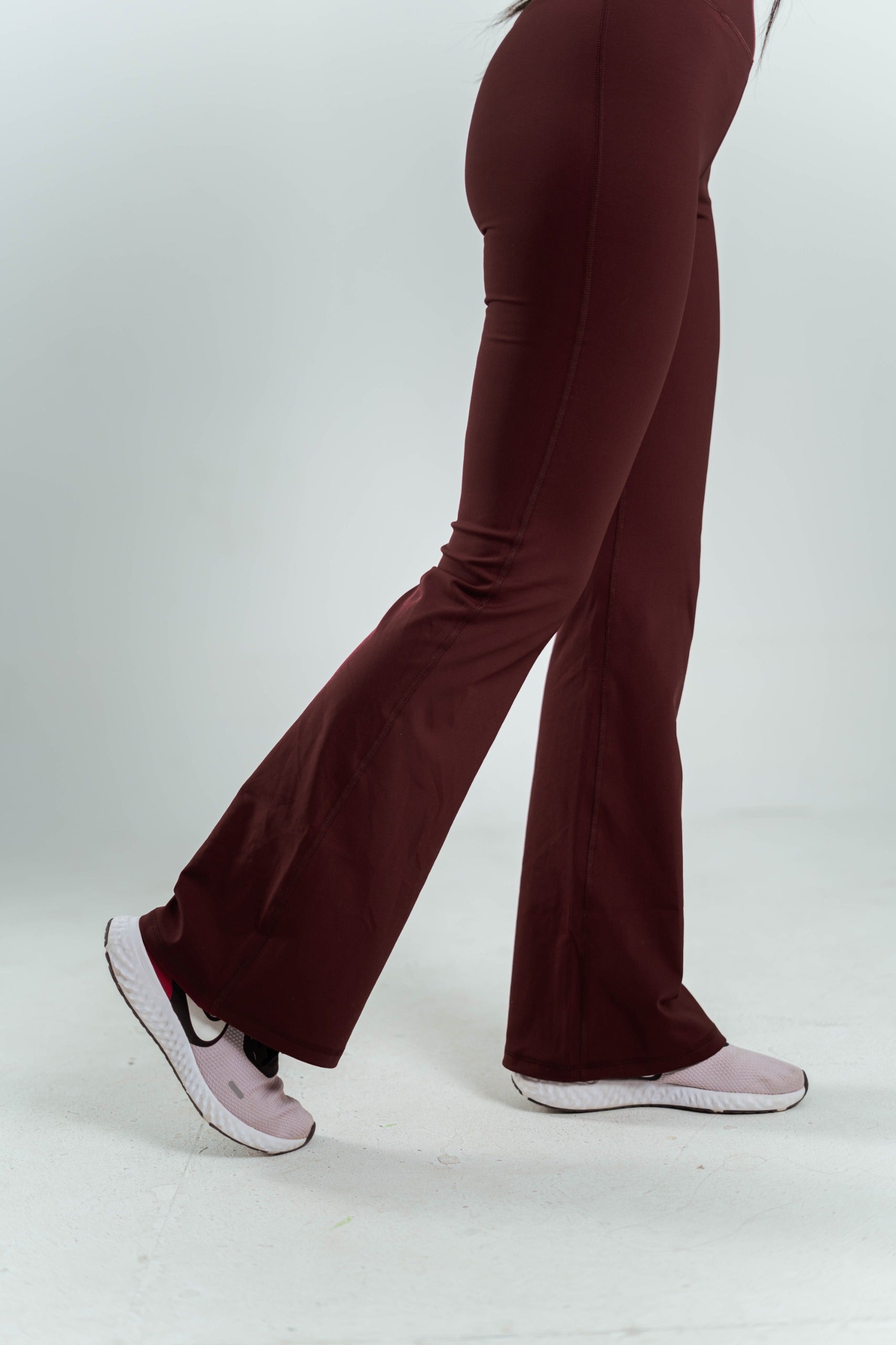 ULTRA SOFT PREMIUM FLARED PANTS - Deep Burgundy - FIT TRIBE