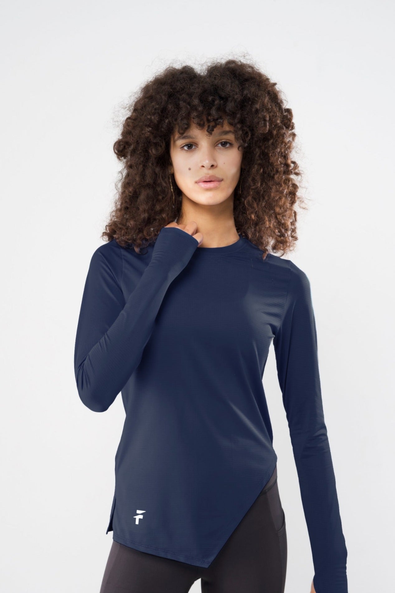 PERFORMANCE LONG SLEEVE TOP - Navy Blue - FIT TRIBE