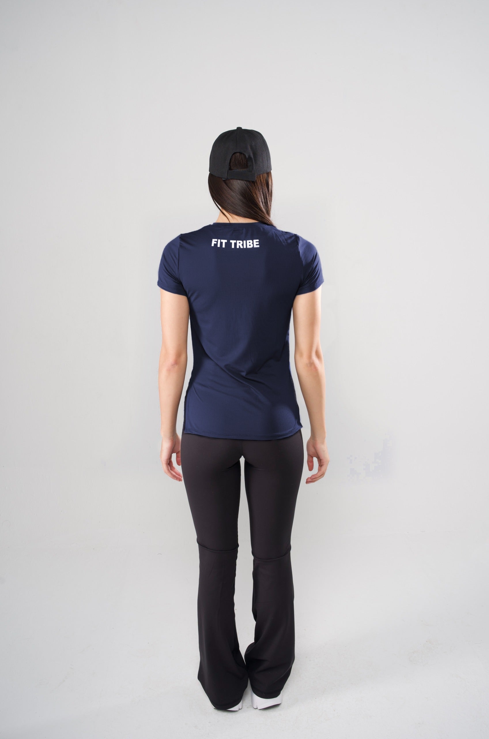 PERFORMANCE SHORT SLEEVE TOP - Navy Blue - FIT TRIBE