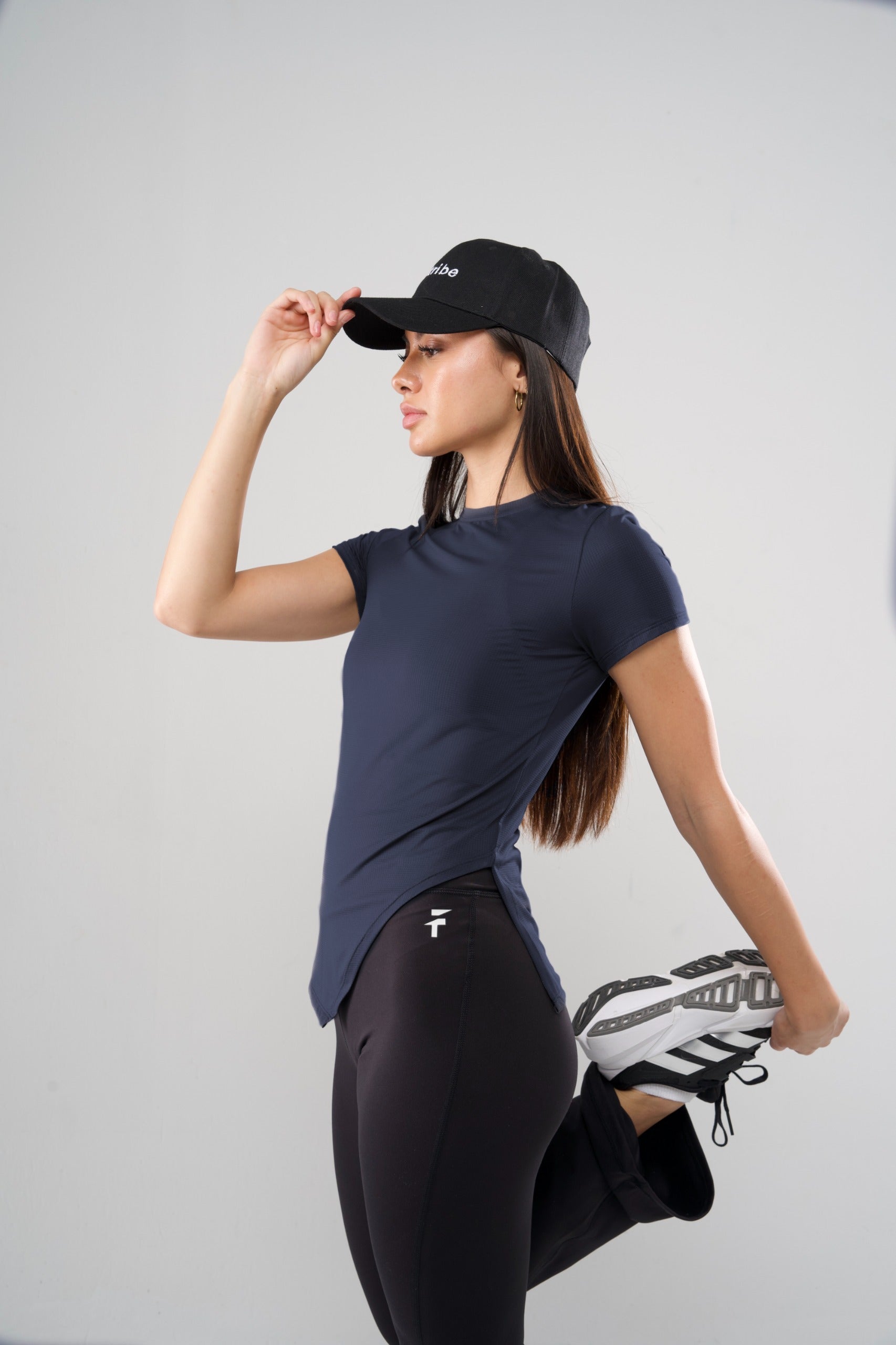 PERFORMANCE SHORT SLEEVE TOP - Navy Blue - FIT TRIBE