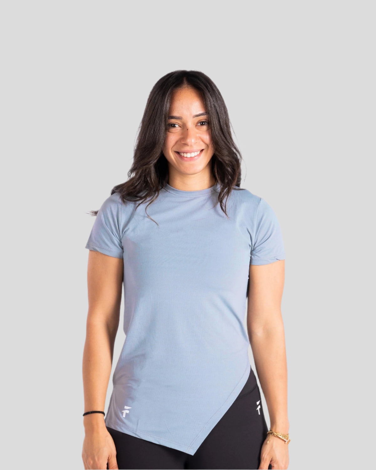 PERFORMANCE SHORT SLEEVE TOP - Light Indigo - FIT TRIBE