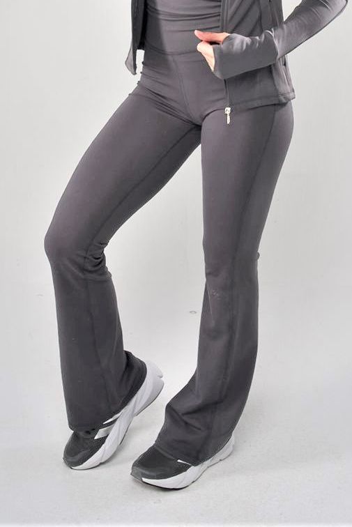 ULTRA SOFT PREMIUM FLARED PANTS - Stone Grey