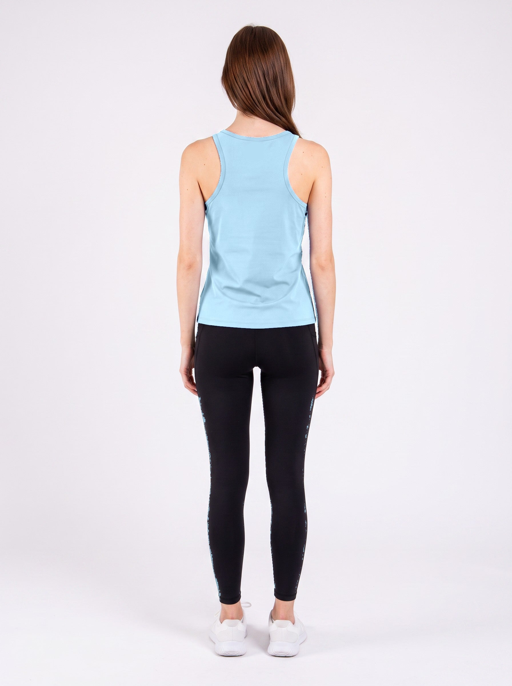 Signature Weave Tank - Baby Blue - Back