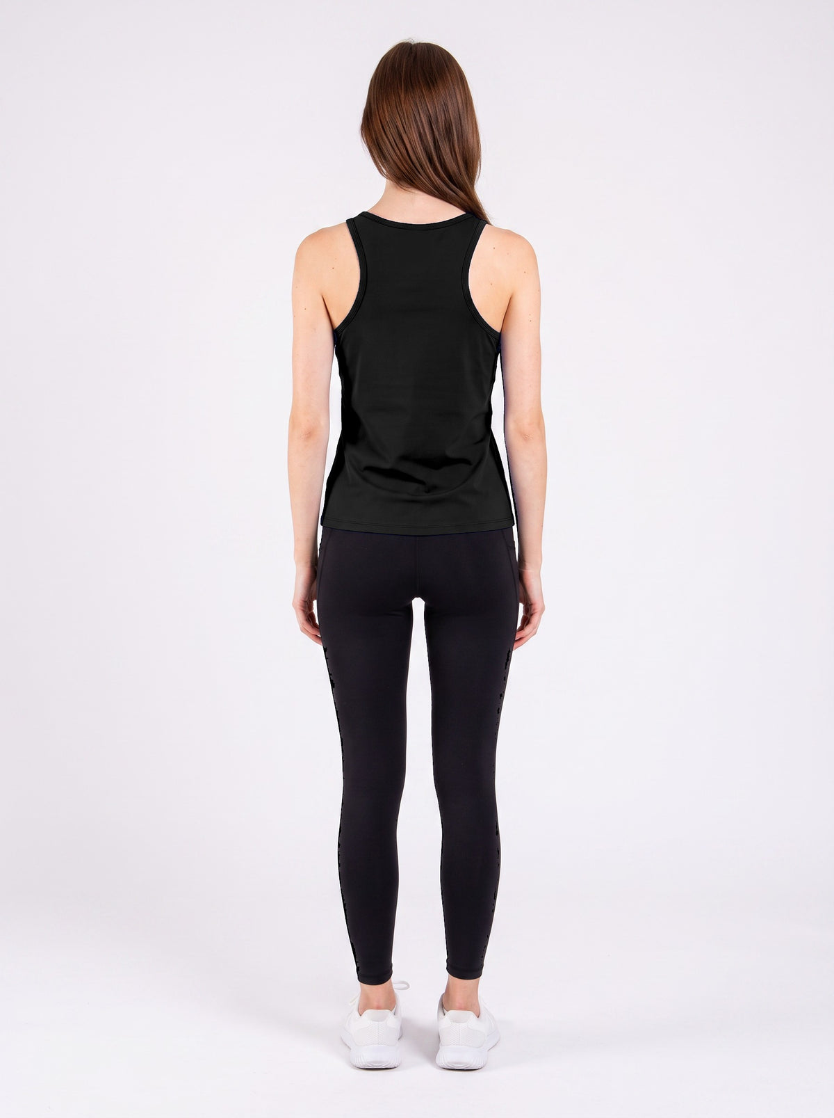 Signature Weave Tank - Black - Back