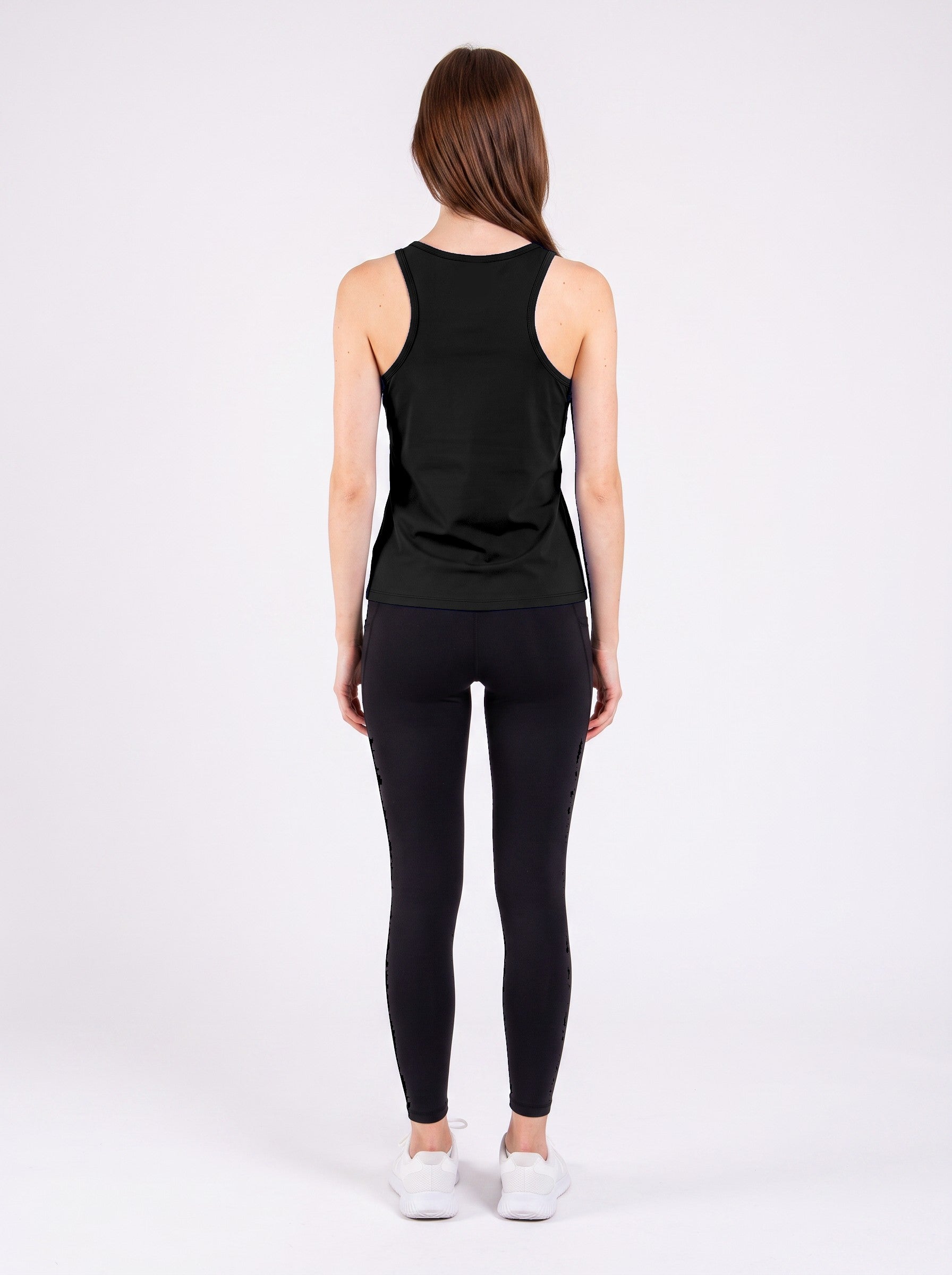 Signature Weave Tank - Black - Back