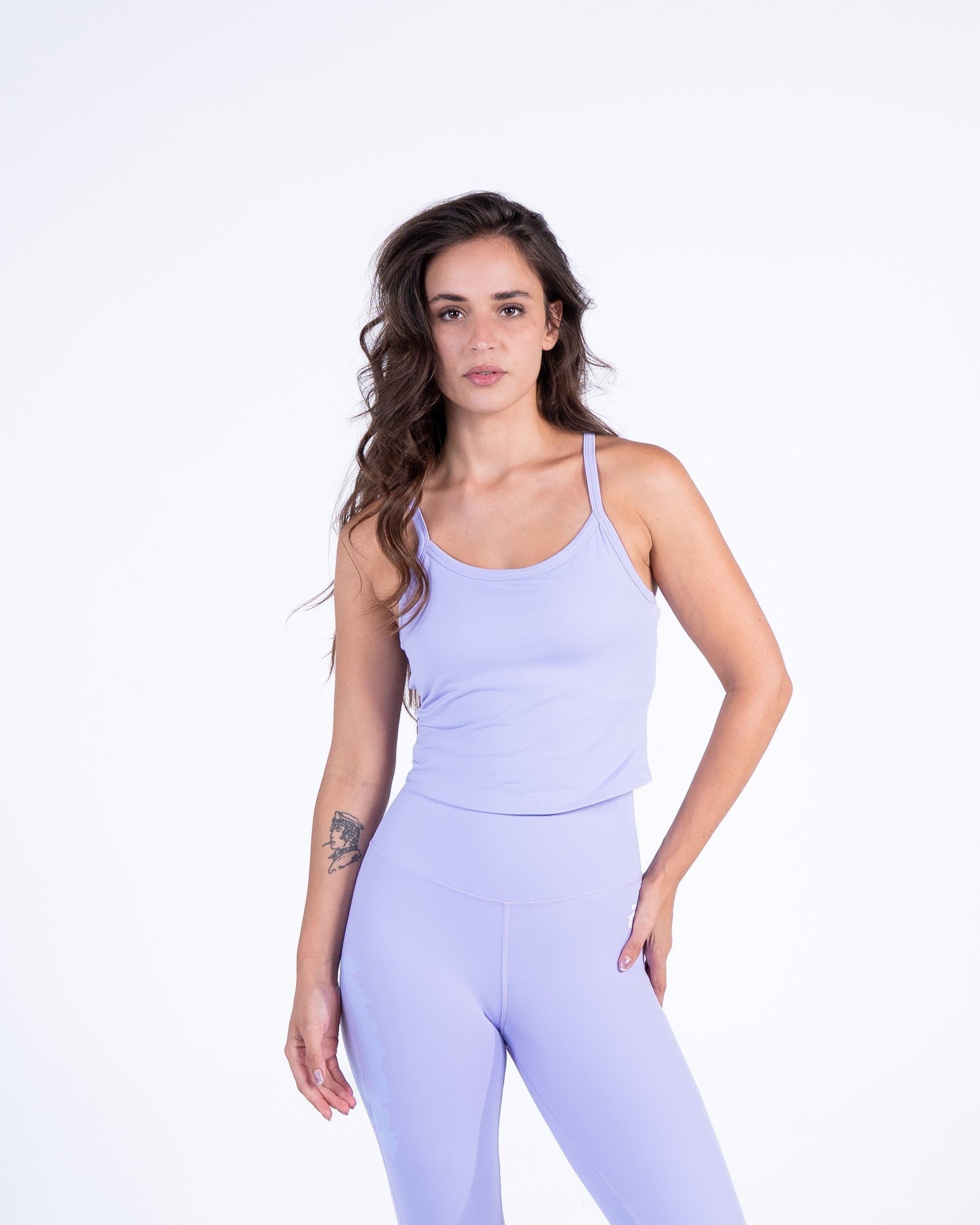 Ultra Soft Apex Padded Strap Tank - Lavender