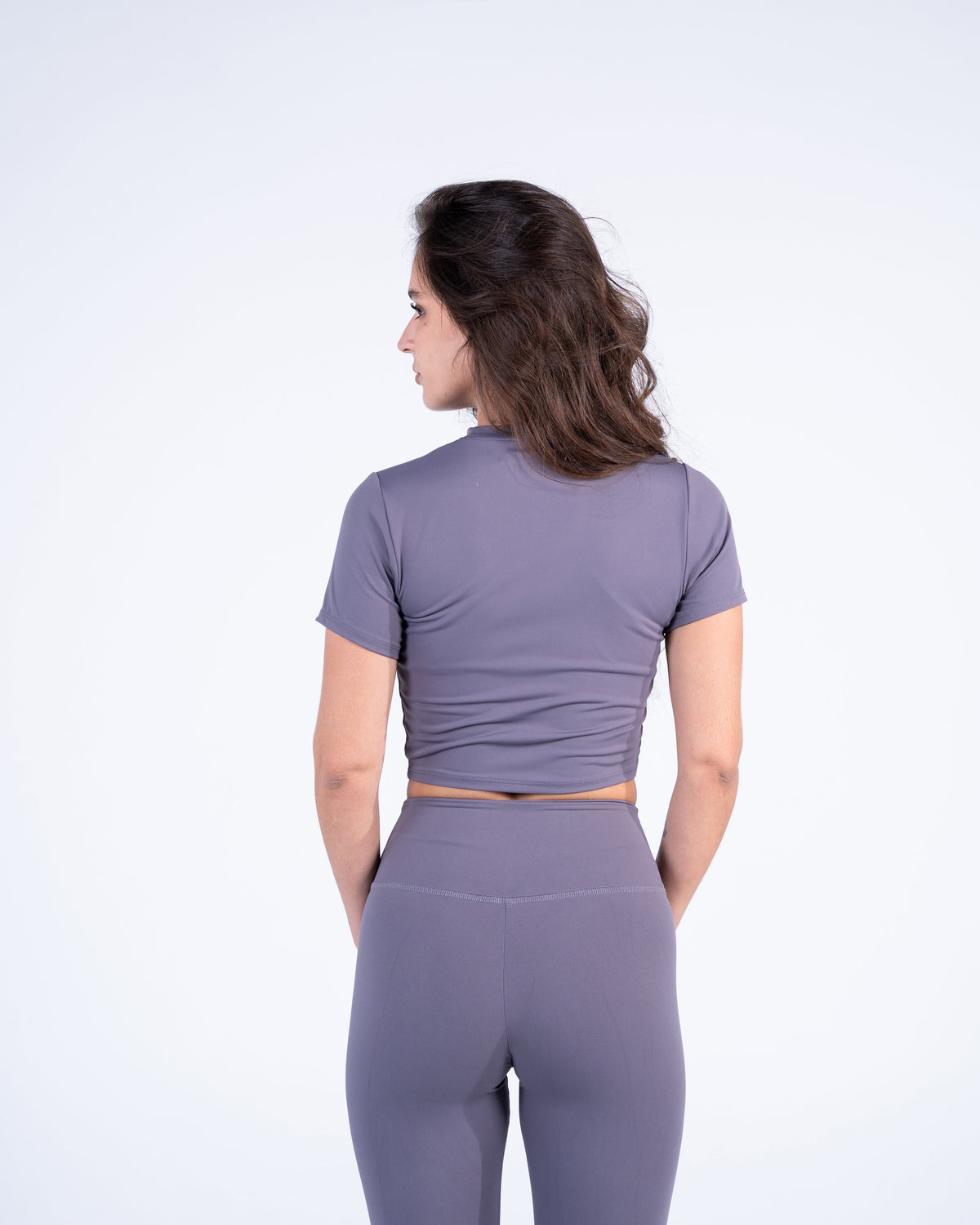 Ultra Soft Apex Crop Top - Graphite - FIT TRIBE