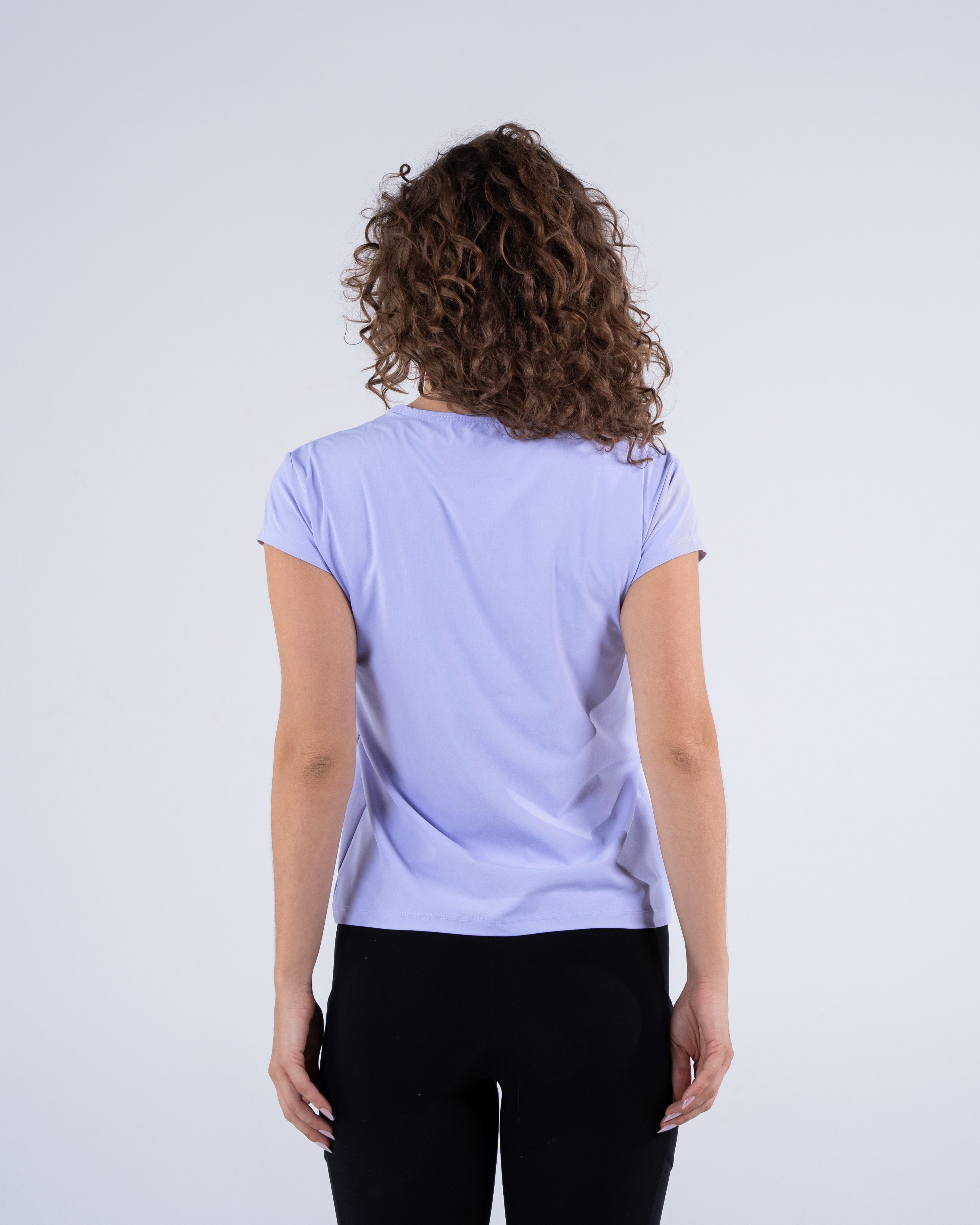 Signature Weave Quarter Sleeve Tee - Lavender