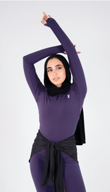 Essential Half-Zip Dark Berry - Action
