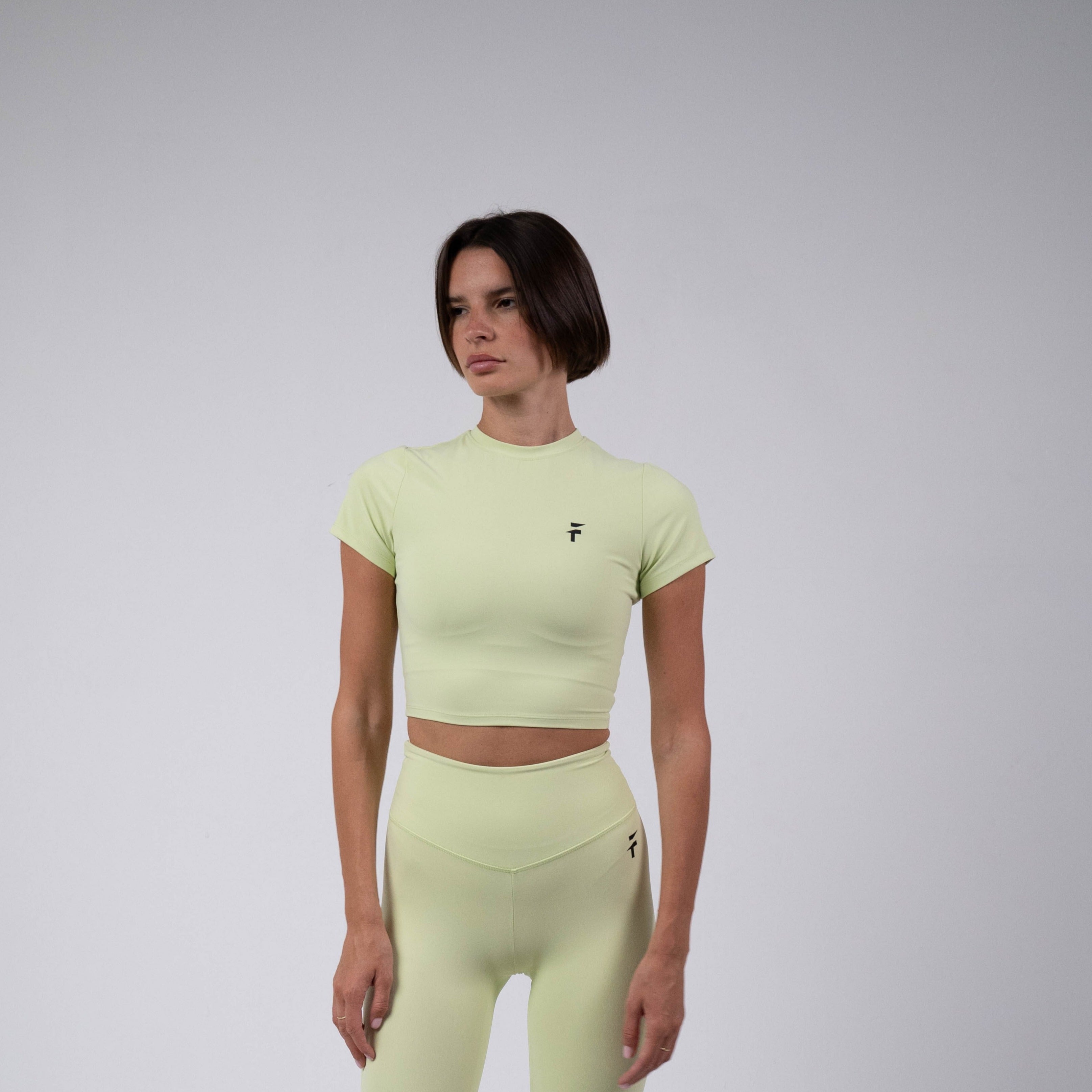 ULTRA SOFT ESSENTIAL CROP TOP - Lime Twist