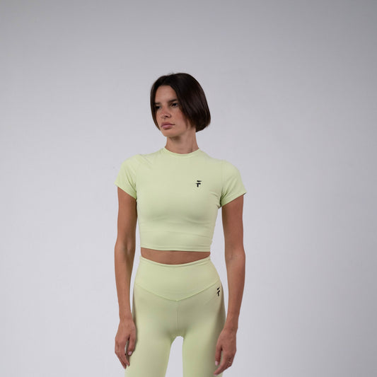 ULTRA SOFT ESSENTIAL CROP TOP - Lime Twist