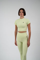 ULTRA SOFT ESSENTIAL LEGGINGS - Lime Twist - FIT TRIBE