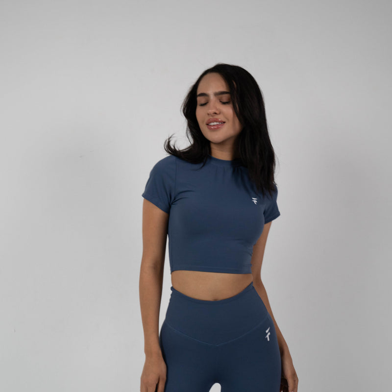 Ultra Soft Essential Crop Top - Warm Indigo