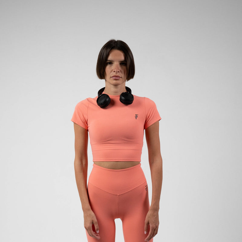 Ultra Soft Essential Crop Top - Coral